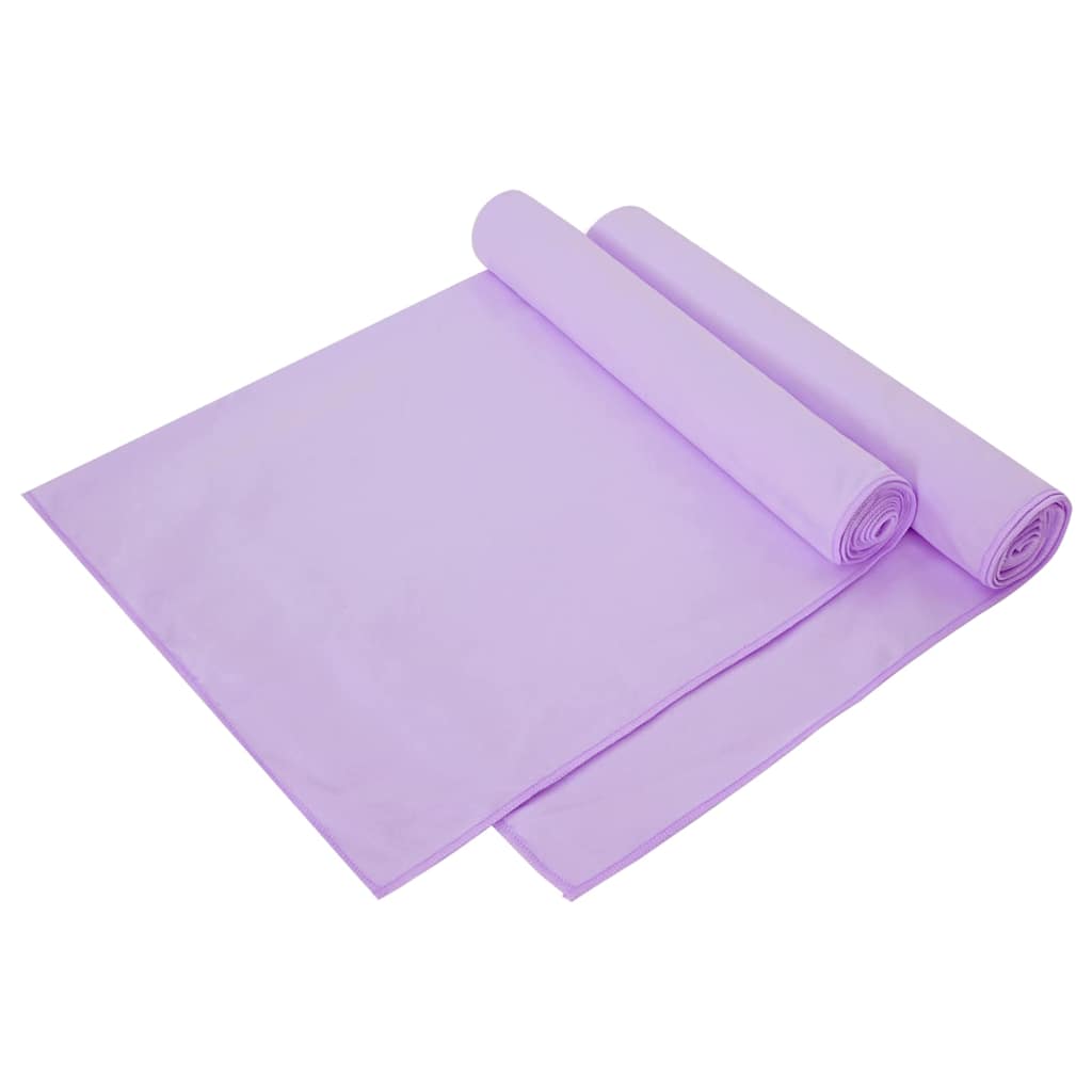 vidaXL Αθλητικές Πετσέτες 2 pcs Μοβ 140 x 70 εκ