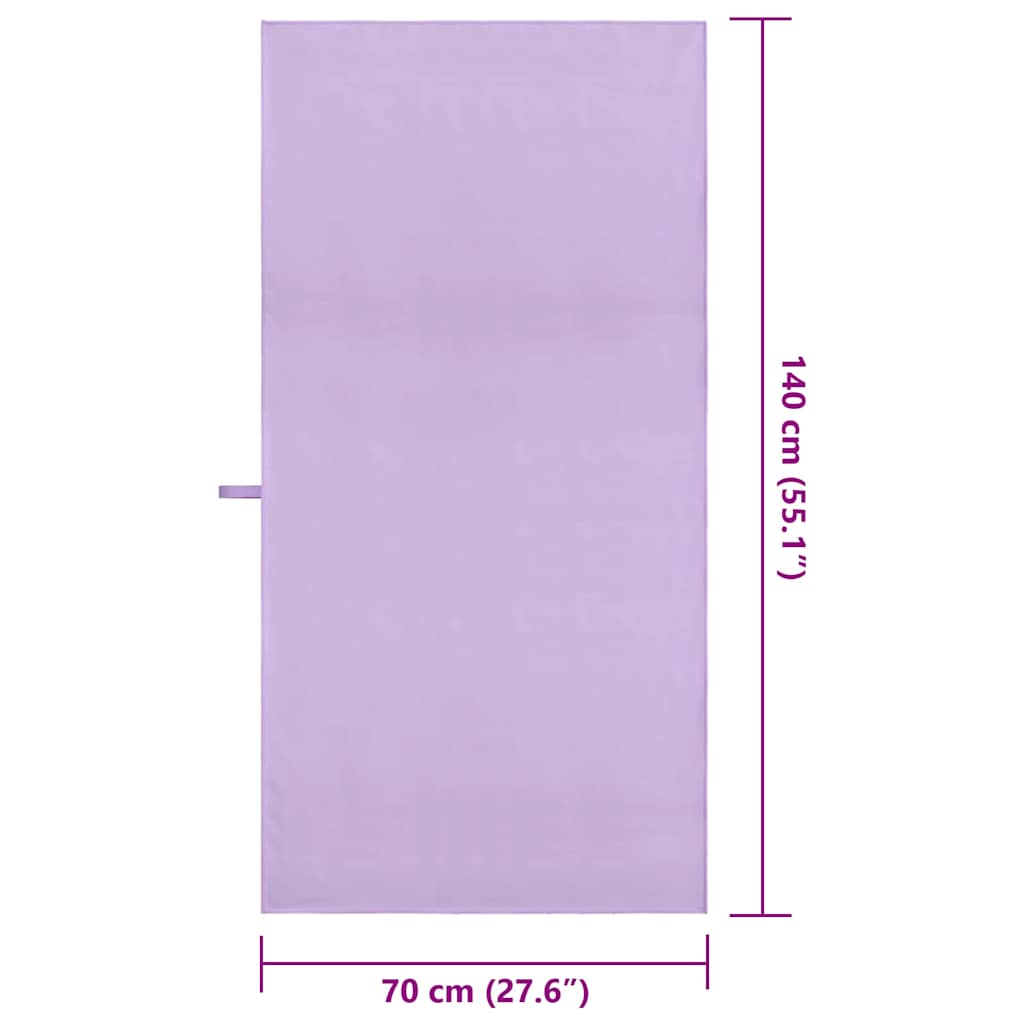 vidaXL Αθλητικές Πετσέτες 2 pcs Μοβ 140 x 70 εκ
