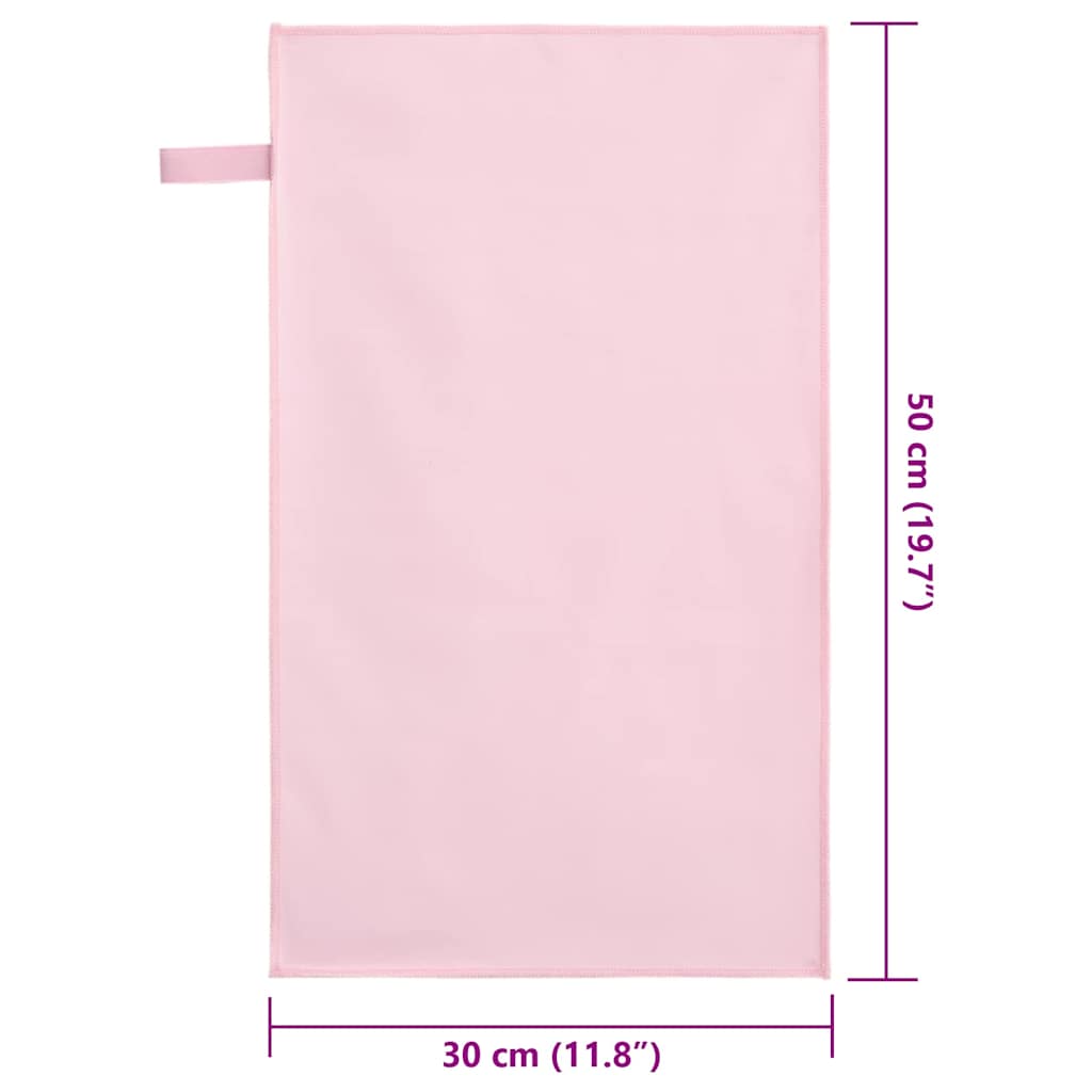 vidaXL Αθλητικές Πετσέτες 2 τμχ. Ροζ 50 x 30 cm