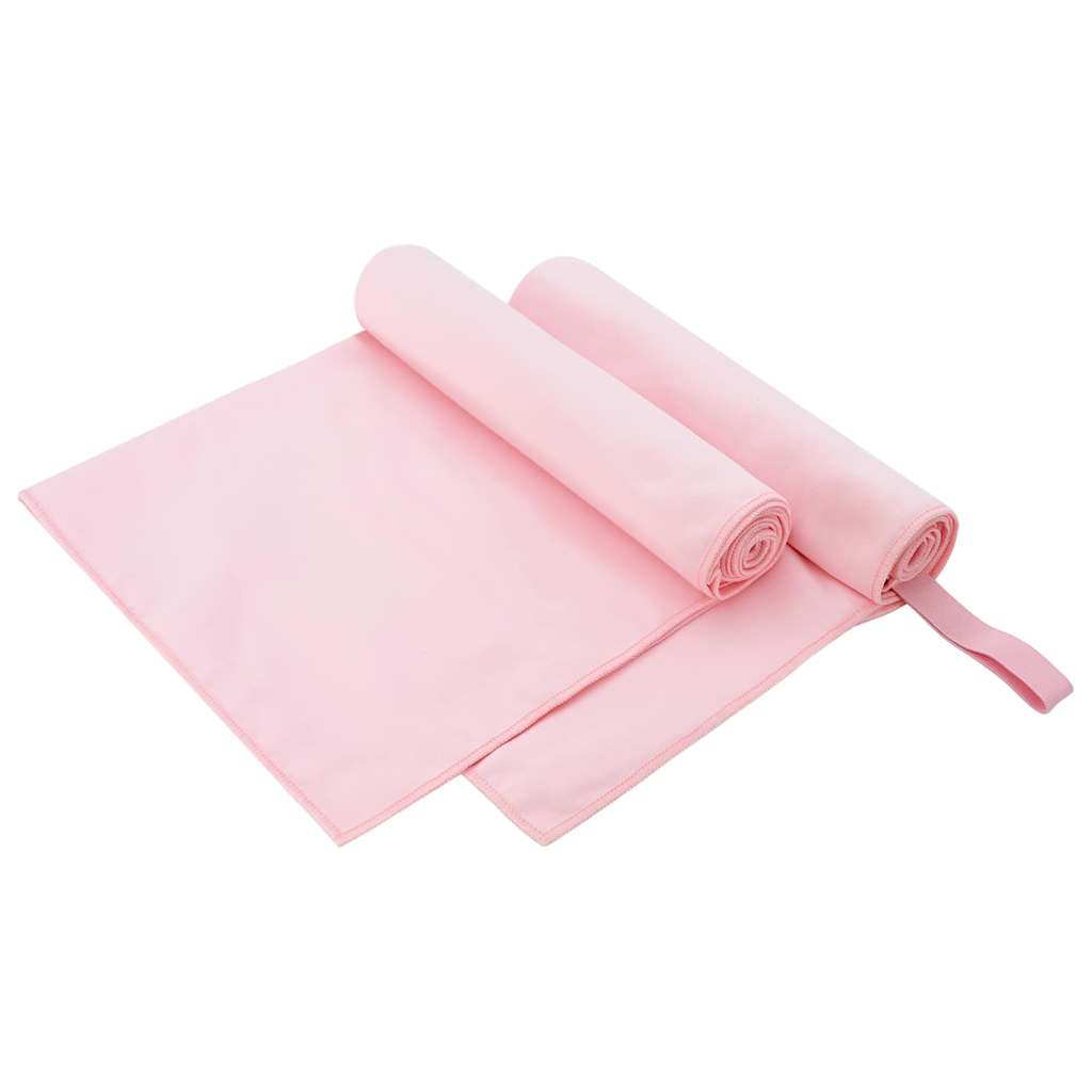 vidaXL Αθλητικές Πετσέτες 2 pcs Ροζ 100 x 50 cm