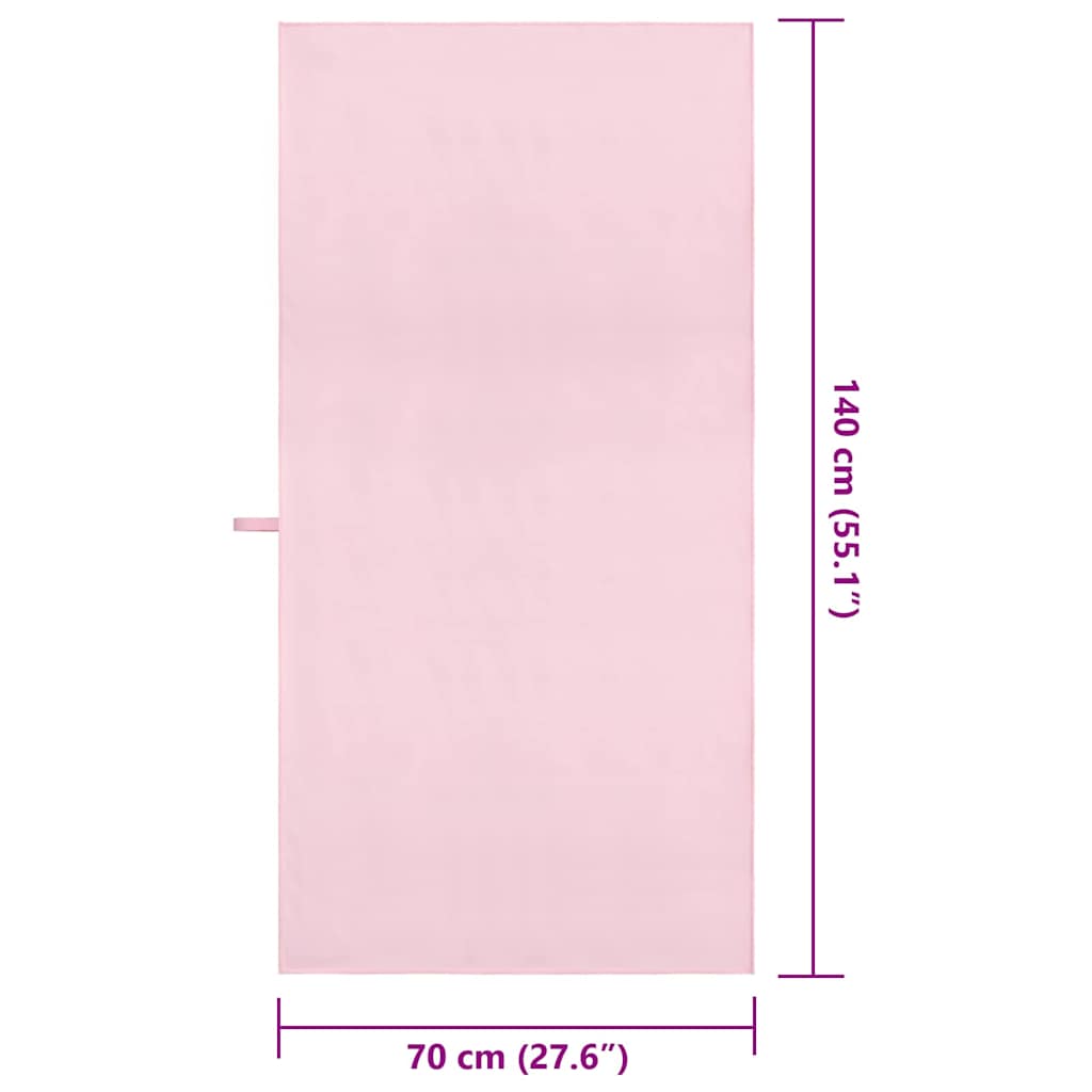 vidaXL Αθλητικές Πετσέτες 2 pcs Ροζ 140 x 70 εκ