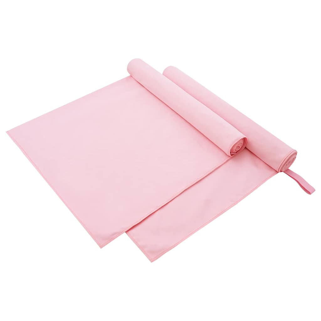 vidaXL Αθλητικές Πετσέτες 2 pcs Ροζ 180 x 90 cm