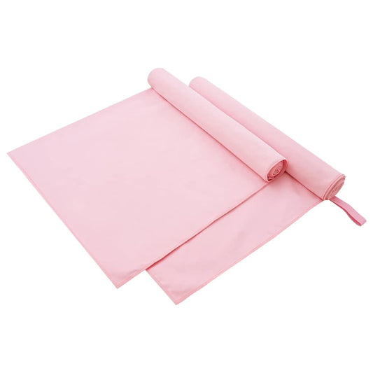 vidaXL Αθλητικές Πετσέτες 2 pcs Ροζ 180 x 90 cm