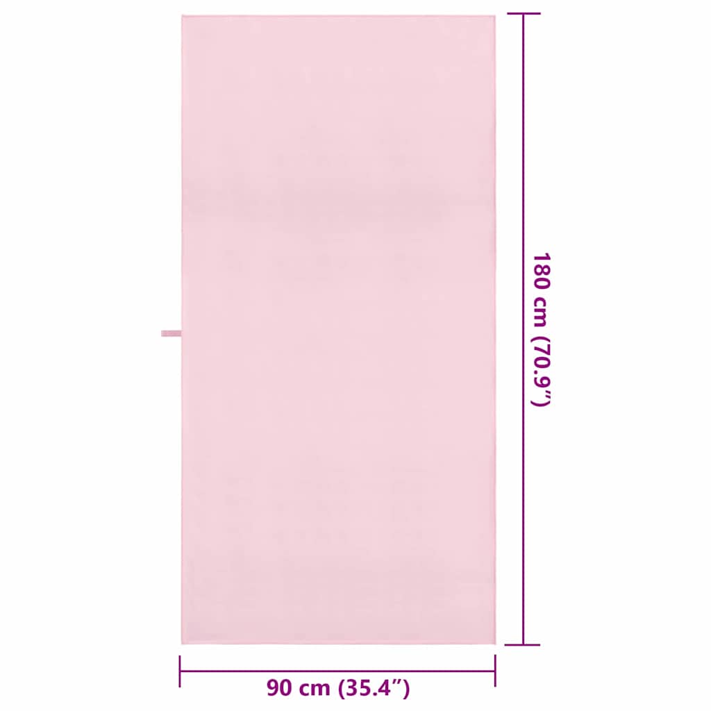 vidaXL Αθλητικές Πετσέτες 2 pcs Ροζ 180 x 90 cm