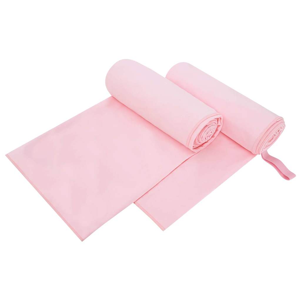 vidaXL Αθλητικές Πετσέτες 2 pcs Ροζ 200 x 100 cm