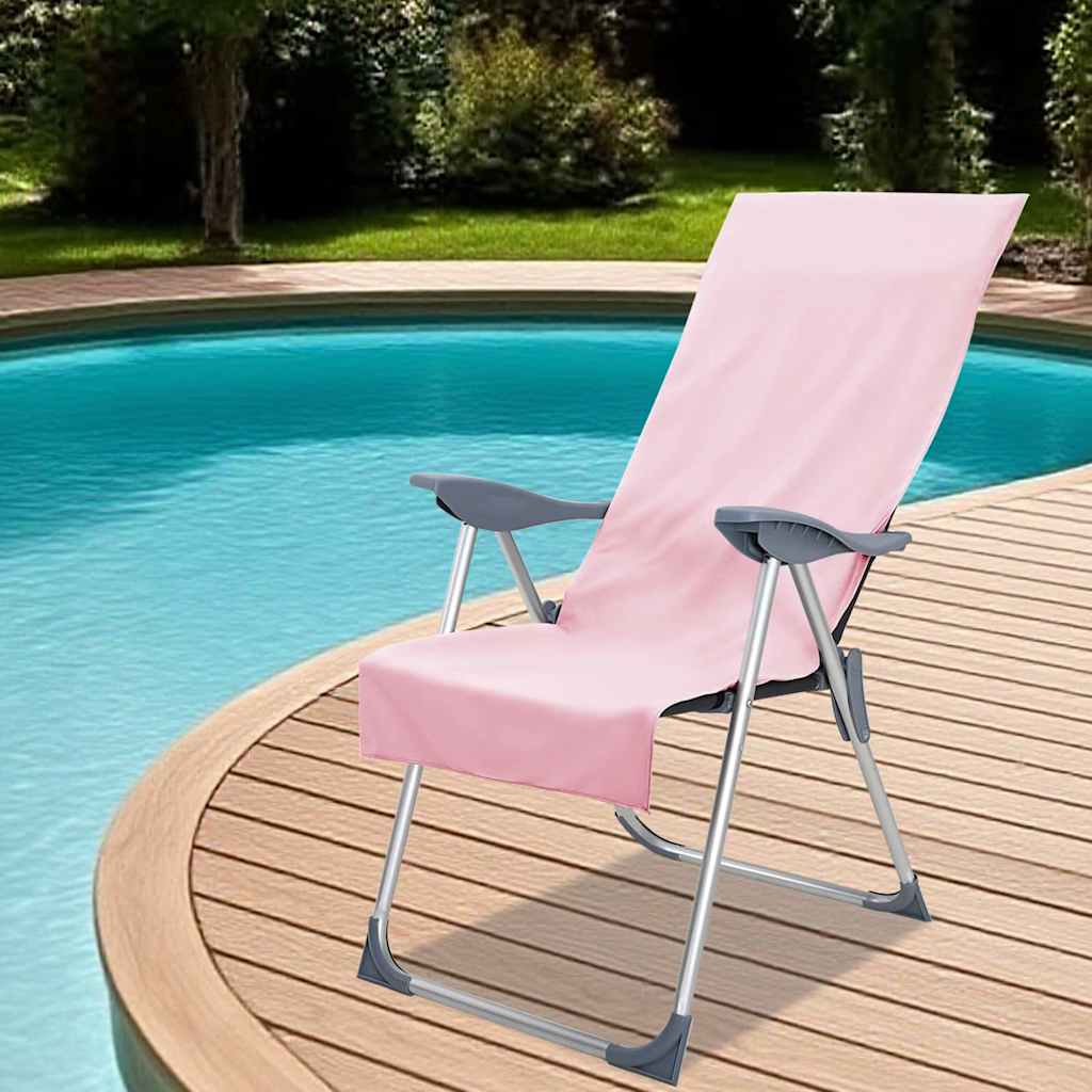 vidaXL Κουβέρτες Εξωτερικού Χώρου για Καρέκλες 2 pcs Ροζ 130 x 60 εκ