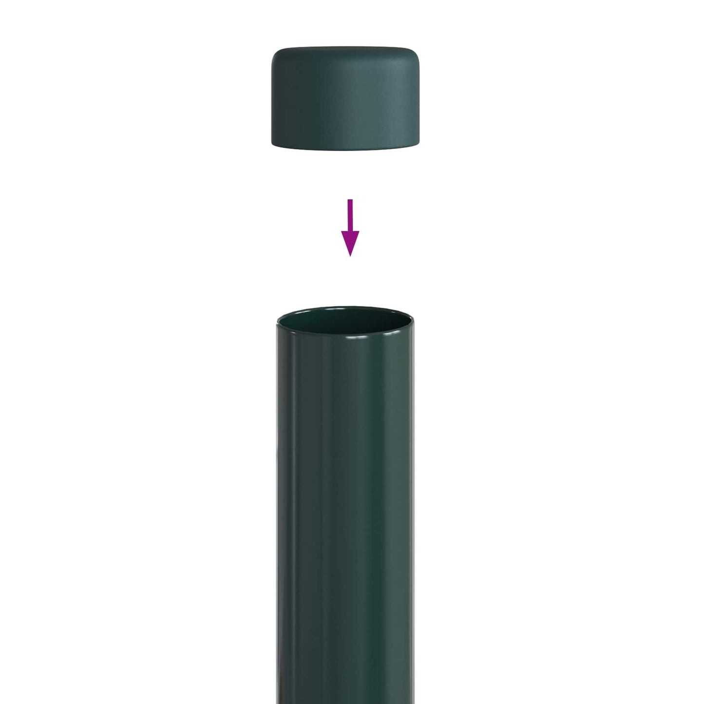 vidaXL Στύλος Περιφράξεων 12 τεμ. Πράσινο 100 cm