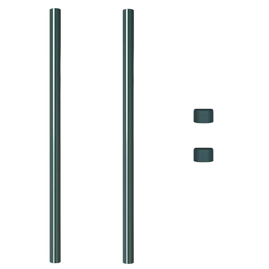 vidaXL Πό posts φράχτη 2 pcs Πράσινο 110 cm