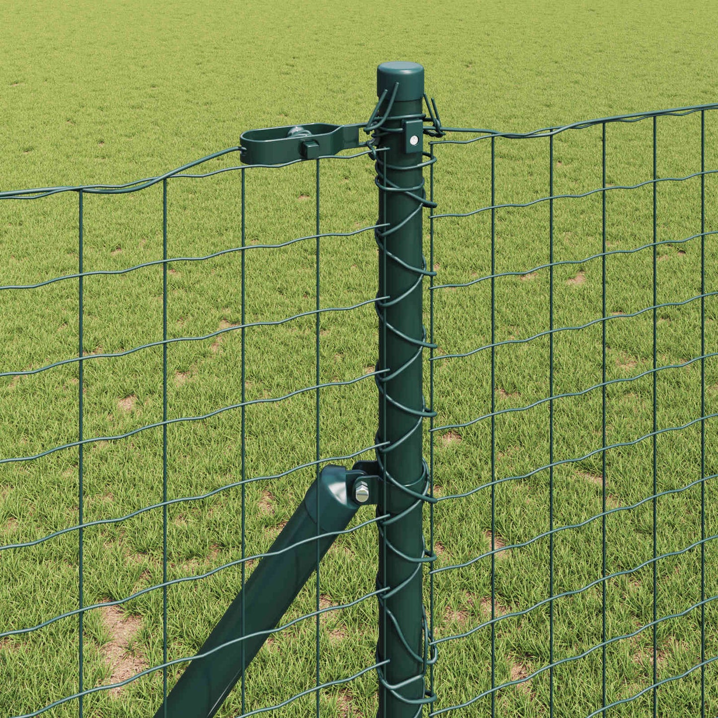 vidaXL Στύλος Περιφράξεων 12 τεμ. Πράσινο Ατσάλι με Επικάλυψη Πούδρας