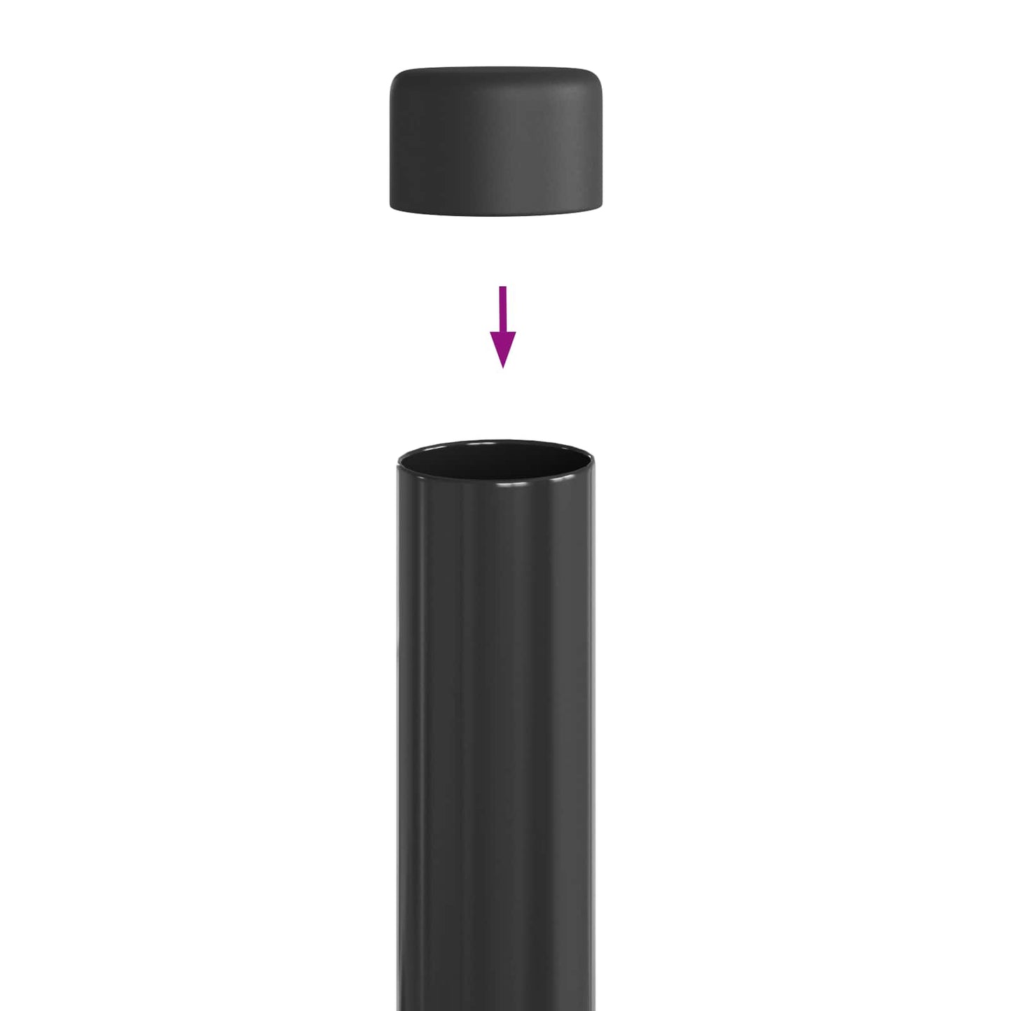 vidaXL Στύλος Περιφράξεων 2 τμχ. Γκρι 50 cm