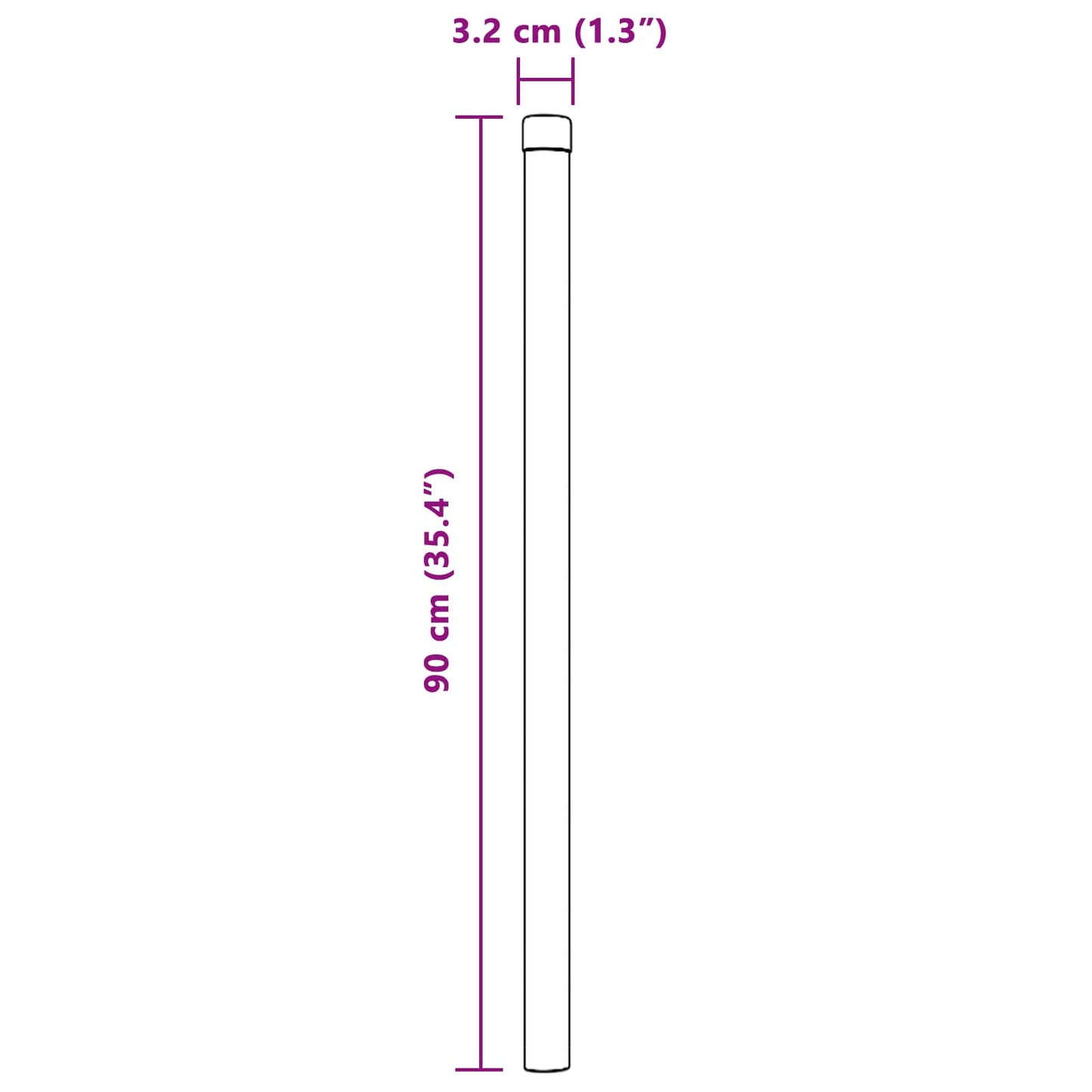 vidaXL Στύλος Περιφράξεων 2 pcs Γκρι 90 cm Ατσάλι με Επικάλυψη Πούδρας