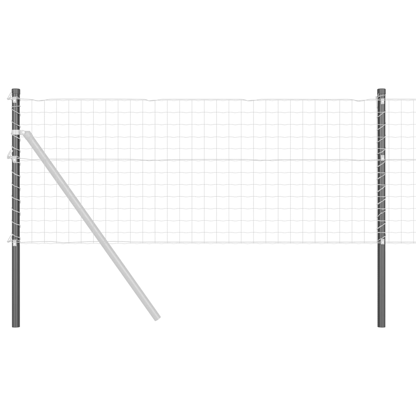 vidaXL Στύλος Περιφράξεων 2 τμχ. Γκρι 120 cm