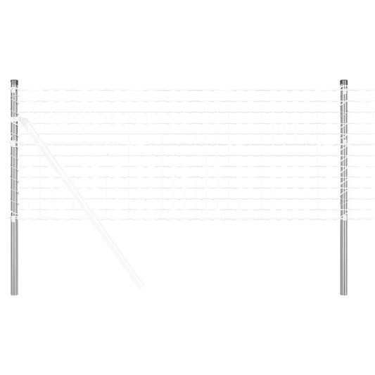 vidaXL Στύλος Περιφράξεων 2 τμχ. Ασημί 50 cm