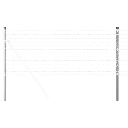 vidaXL Στύλος Περιφράξεων 12 τμχ. Ασημί 50 cm