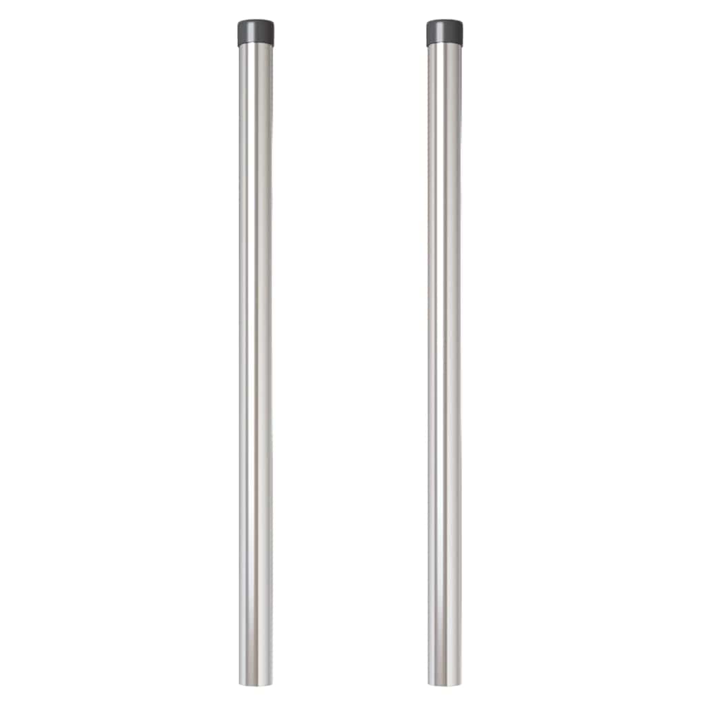vidaXL Πό posts φράχτη 2 pcs Ασημί 90 cm Ατσάλι με Επικάλυψη Πούδρας