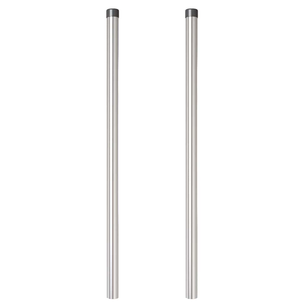 vidaXL Πό posts φράχτη 2 pcs Ασημί 110 cm Ατσάλι με Επικάλυψη Πούδρας