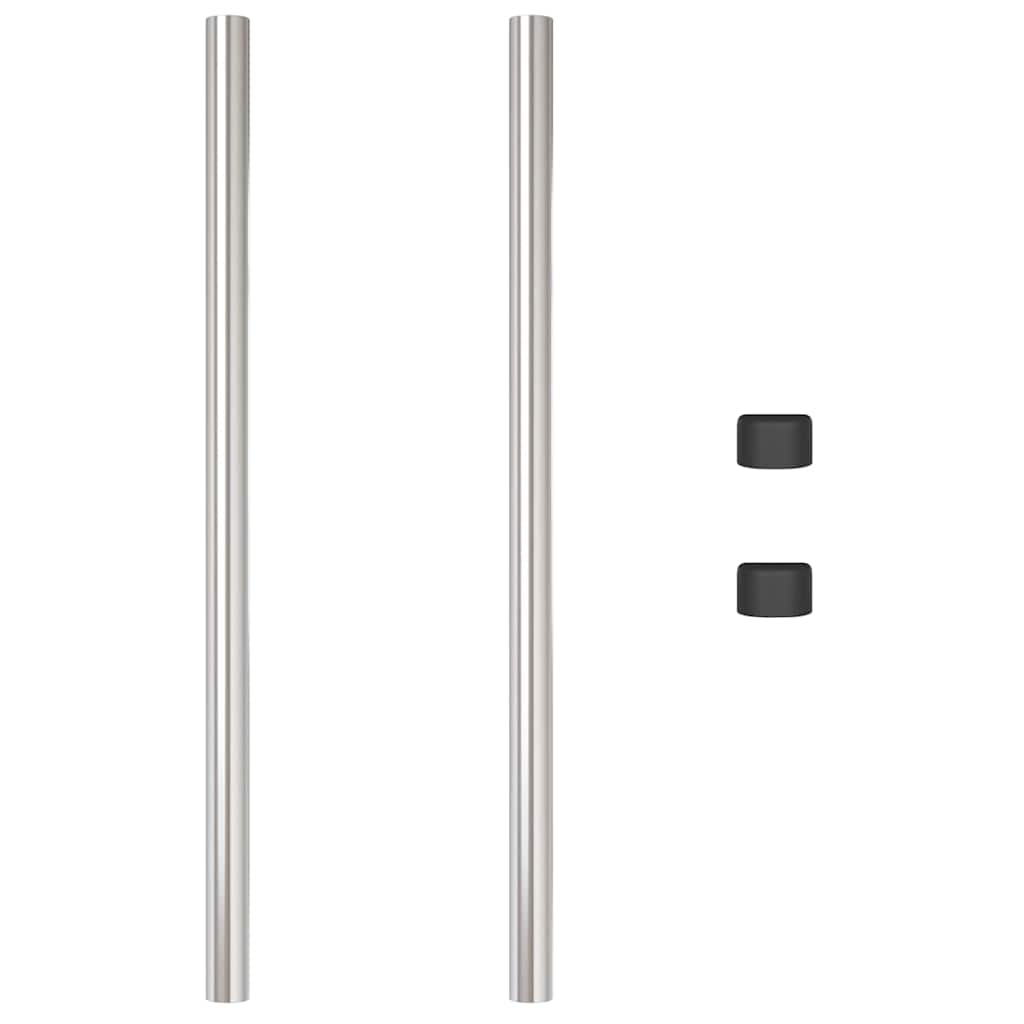 vidaXL Πό posts φράχτη 2 pcs Ασημί 110 cm Ατσάλι με Επικάλυψη Πούδρας