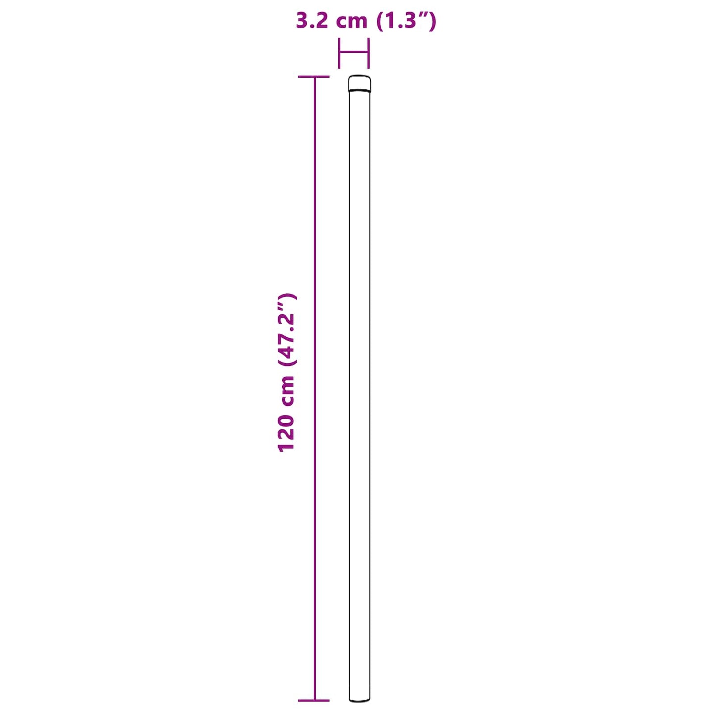 vidaXL Στύλος Περιφράξεων 12 τεμ. Ασημί 120 cm