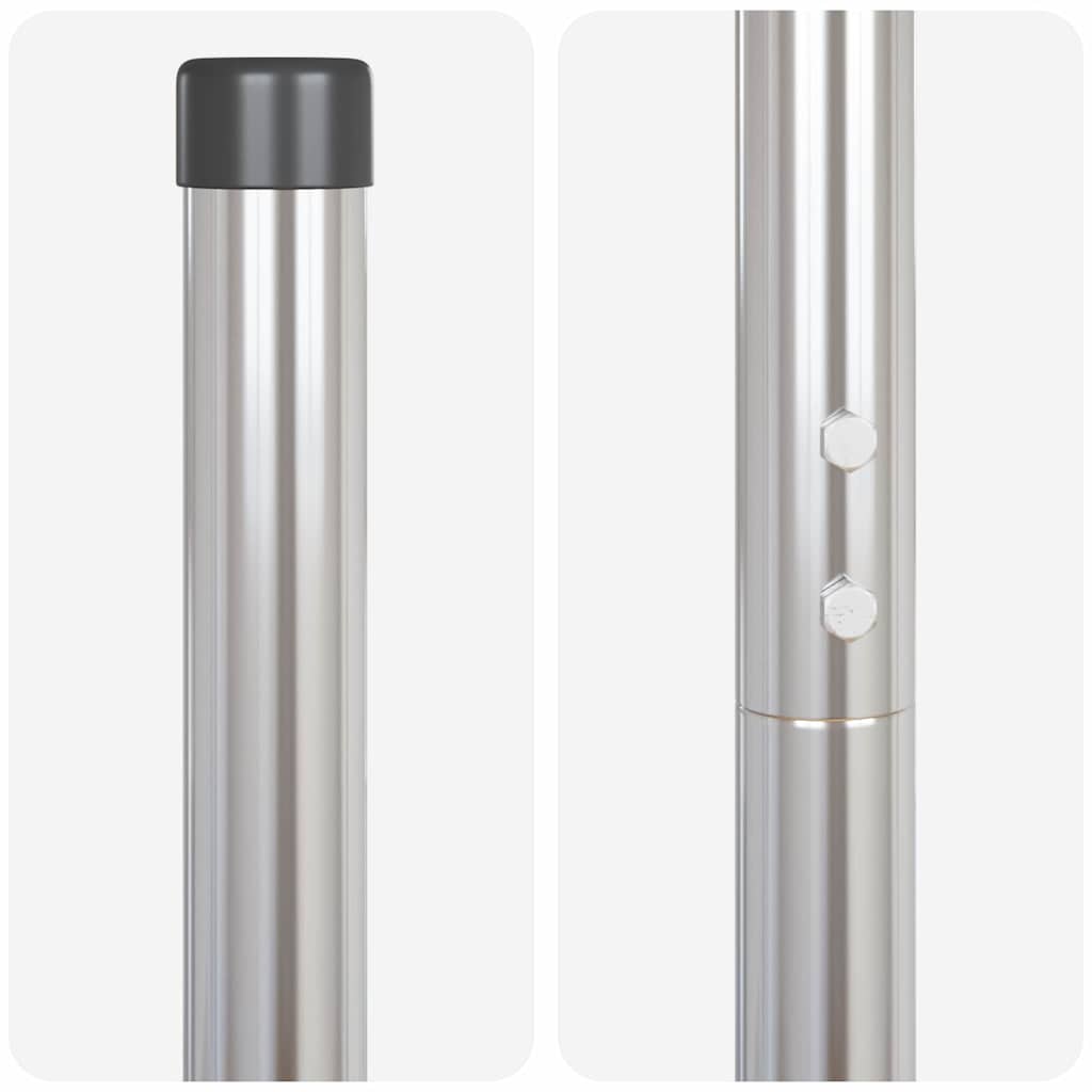 vidaXL Πό posts φράχτη 12 pcs Ασημί 210 cm Ατσάλι με Επικάλυψη Πούδρας