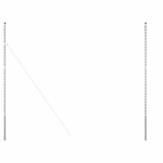 vidaXL Πό posts φράχτη 12 pcs Ασημί 210 cm Ατσάλι με Επικάλυψη Πούδρας