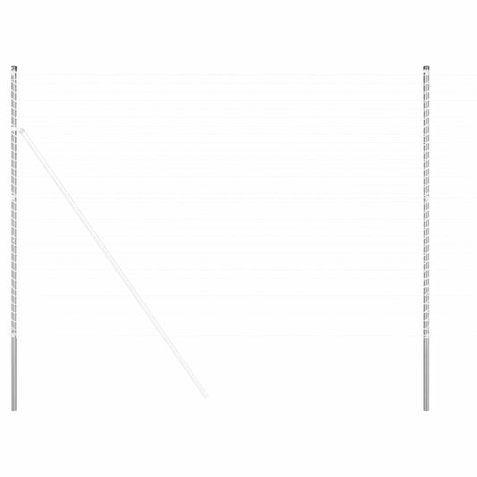 vidaXL Στύλος Περιφράξεων 12 pcs Ασημί Ατσάλι με Επικάλυψη Πούδρας