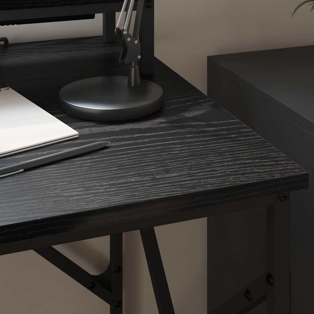 vidaXL Γραφείο Μαύρη δρυς 100 x 50 x 86.5 εκ Επεξεργασμένο ξύλο