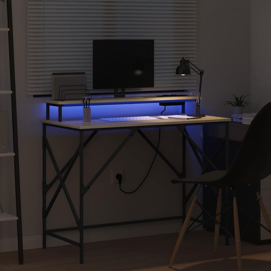 vidaXL Γραφείο Sonoma Δρυς 100 x 50 x 86.5 εκ Επεξεργασμένο ξύλο