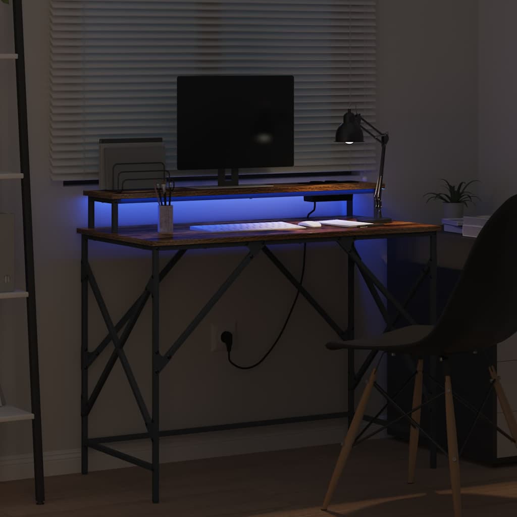 vidaXL Γραφείο Καπνιστή δρυς 100 x 50 x 86.5 εκ Επεξεργασμένο ξύλο