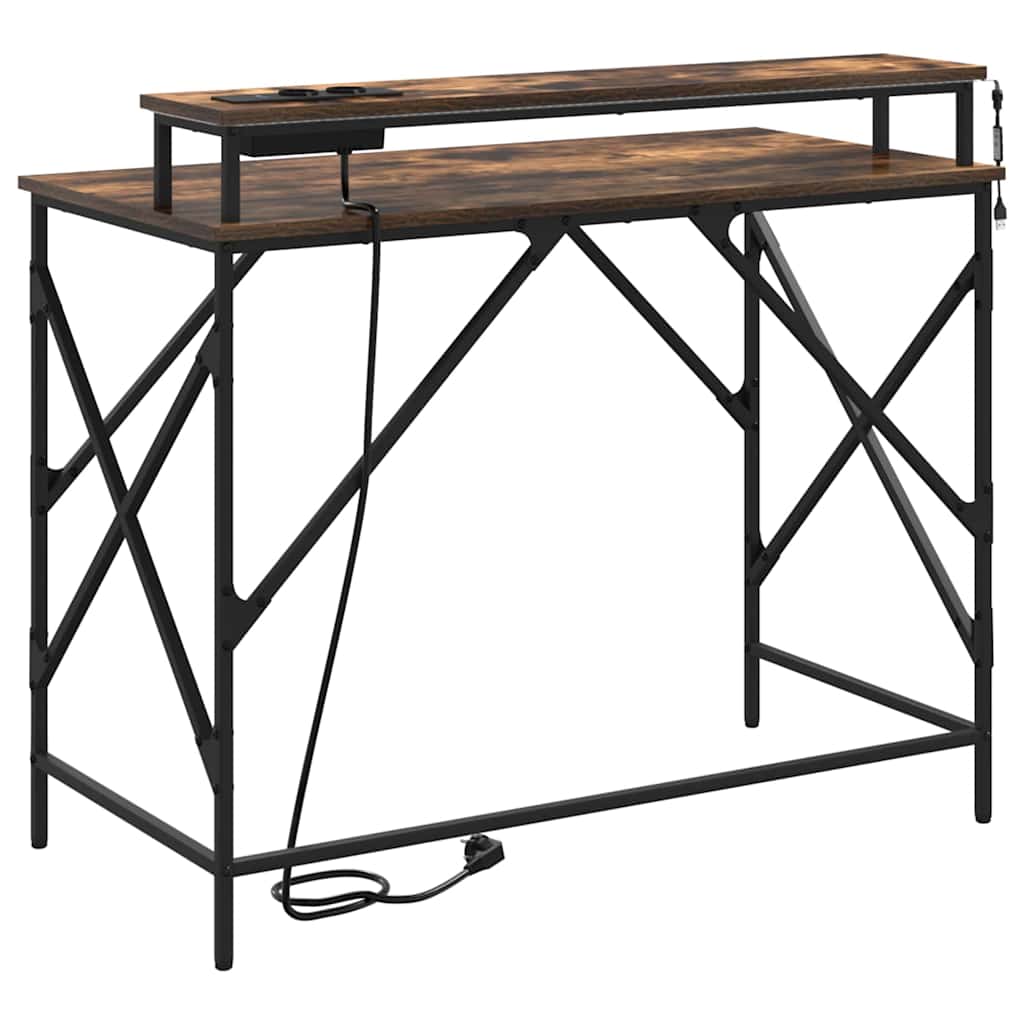 vidaXL Γραφείο Καπνιστή δρυς 100 x 50 x 86.5 εκ Επεξεργασμένο ξύλο