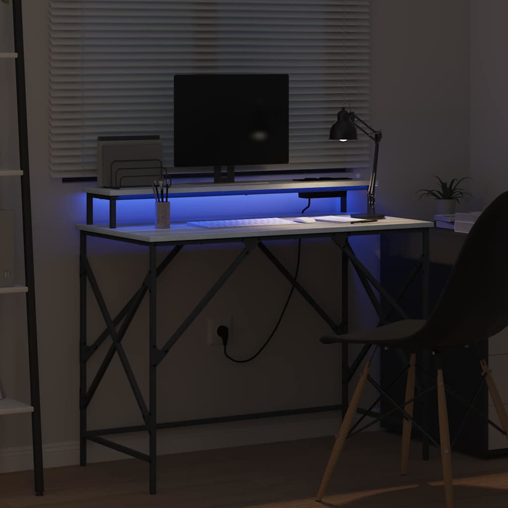 vidaXL Γραφείο Γκρι sonoma 100 x 50 x 86.5 εκ Επεξεργασμένο ξύλο