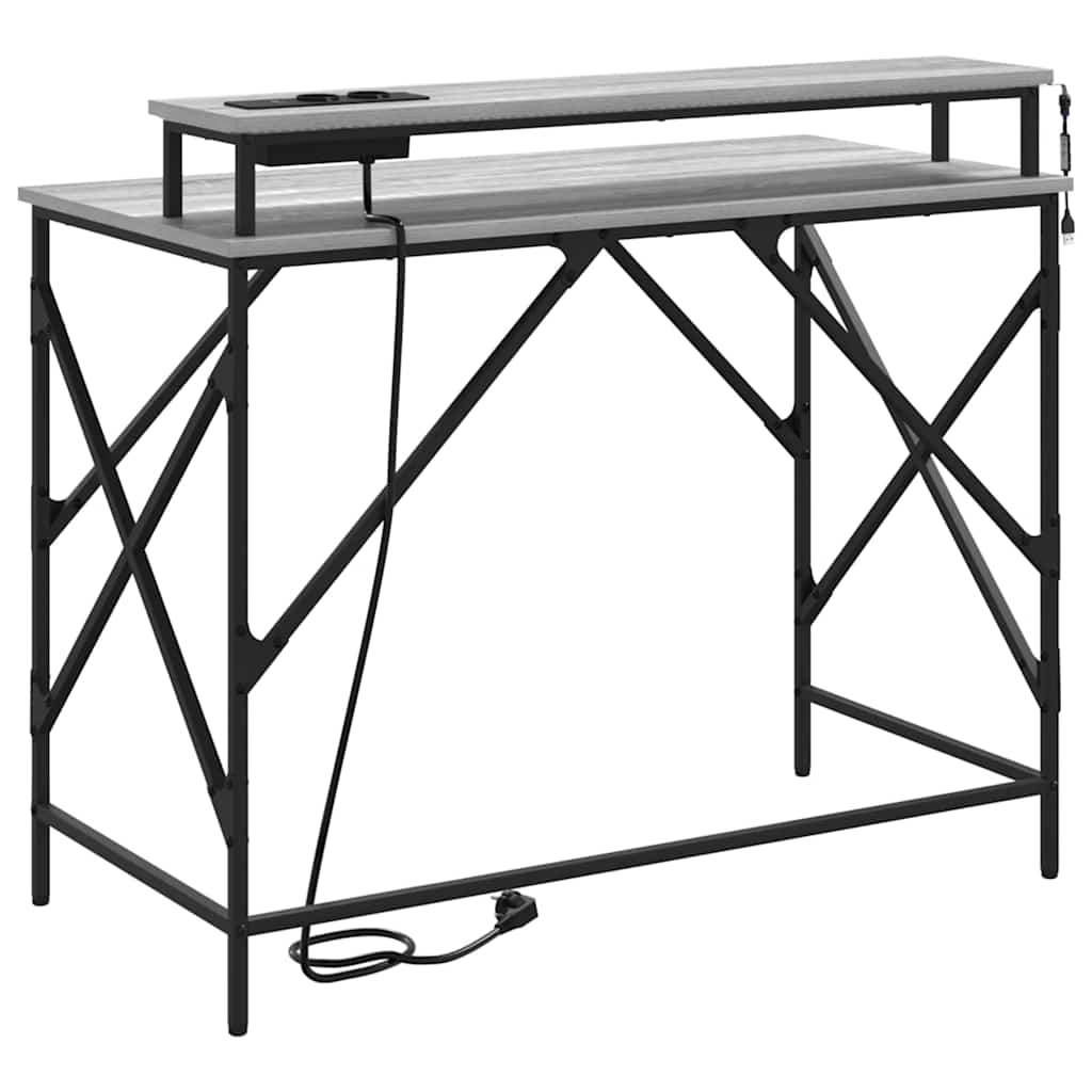 vidaXL Γραφείο Γκρι sonoma 100 x 50 x 86.5 εκ Επεξεργασμένο ξύλο