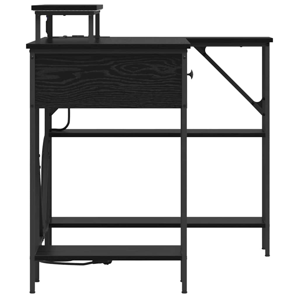 vidaXL Γραφείο Μαύρη δρυς 120 x 79 x 86.5 εκ. Επεξεργασμένο ξύλο