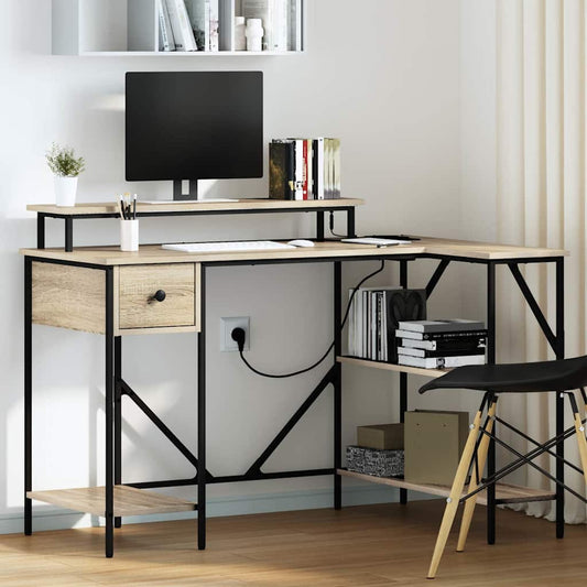 vidaXL Γραφείο Δρύς Sonoma 120 x 79 x 86,5 εκ. Επεξεργασμένο Ξύλο