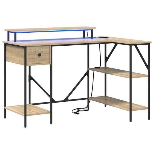 vidaXL Γραφείο Δρύς Sonoma 120 x 79 x 86,5 εκ. Επεξεργασμένο Ξύλο