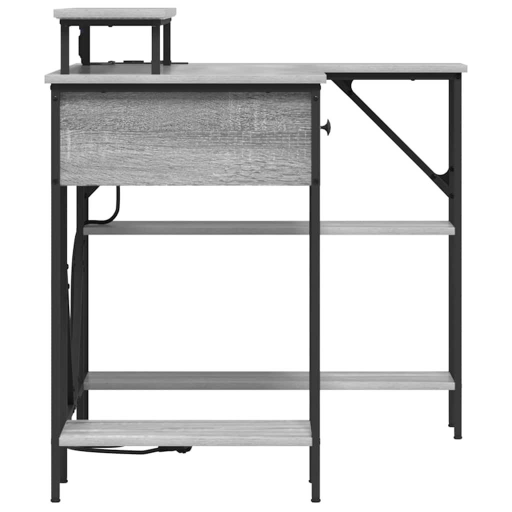 vidaXL Γραφείο Γκρι sonoma 120 x 79 x 86.5 εκ. Επεξεργασμένο ξύλο