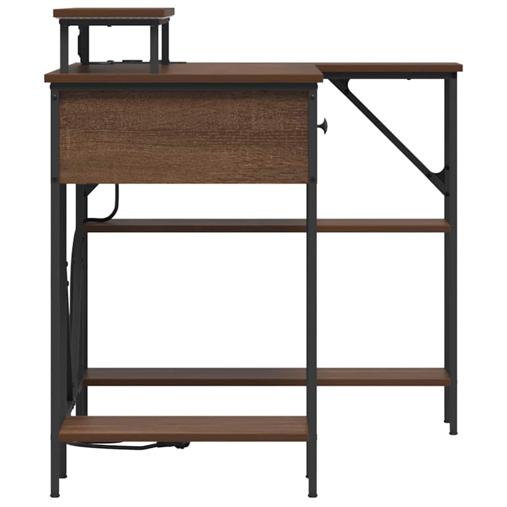 vidaXL Γραφείο Καφέ δρυς 120 x 79 x 86.5 εκ. Επεξεργασμένο ξύλο