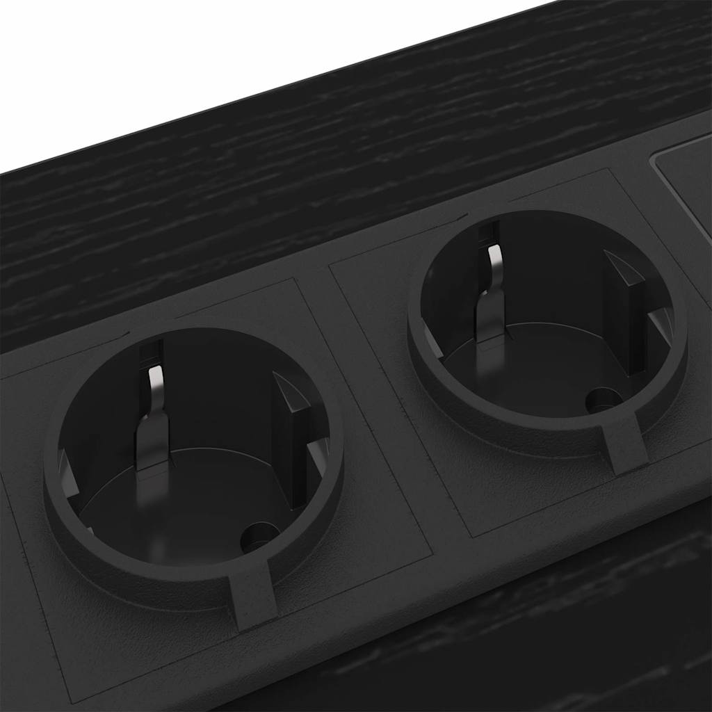 vidaXL Κομοδίνο Μαύρη Οξυά 30 x 48 x 61 εκ Επεξεργασμένο ξύλο