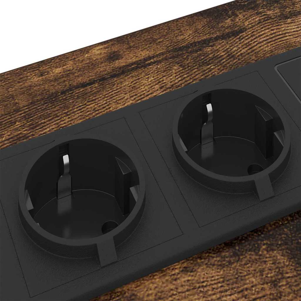 vidaXL Κομοδίνο Καπνιστό Δρύς 30 x 48 x 61 εκ Επεξεργασμένο ξύλο