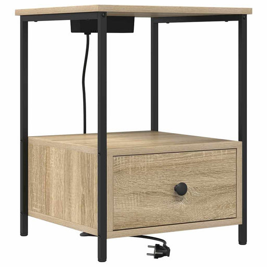 vidaXL Κομοδίνο Δρύς Sonoma 42 x 41 x 56 εκ. Επεξεργασμένο Ξύλο