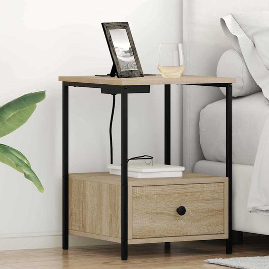 vidaXL Κομοδίνο 2 τμχ. Δρύς Sonoma 42 x 41 x 56 εκ. Επεξεργασμένο Ξύλο