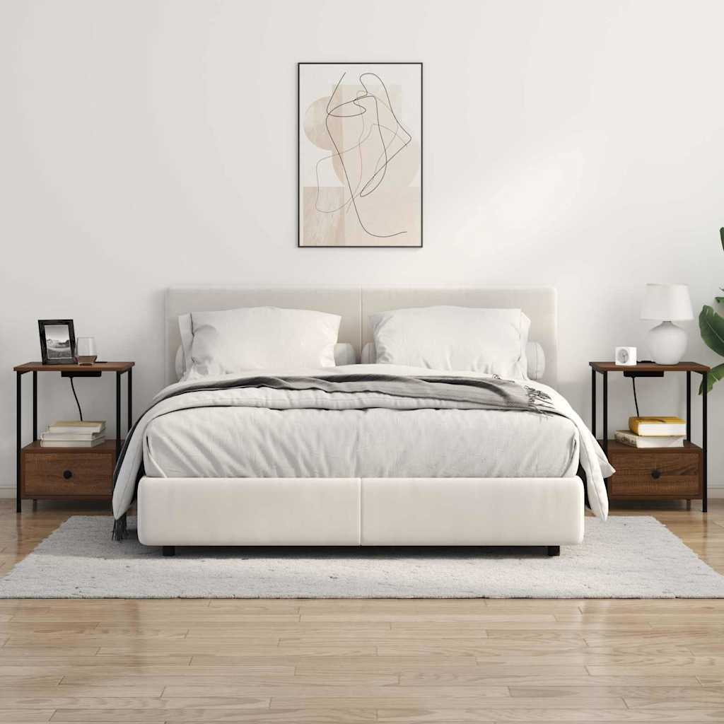 vidaXL Κομοδίνο Καφέ δρυς 42 x 41 x 56 εκ. Επεξεργασμένο ξύλο