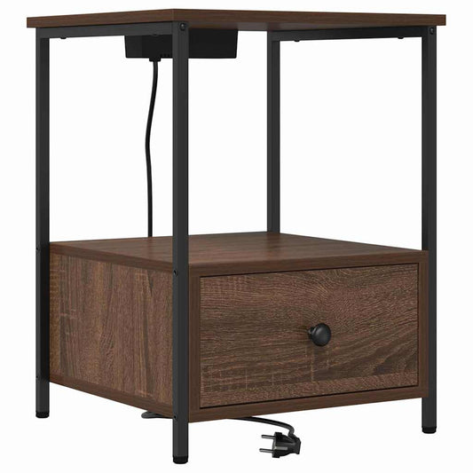 vidaXL Κομοδίνο Καφέ δρυς 42 x 41 x 56 εκ. Επεξεργασμένο ξύλο