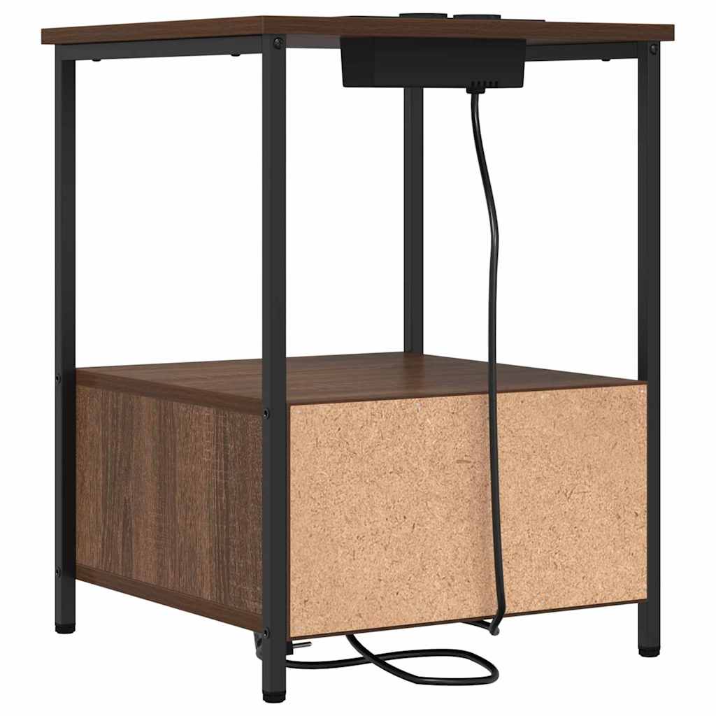 vidaXL Κομοδίνο Καφέ δρυς 42 x 41 x 56 εκ. Επεξεργασμένο ξύλο