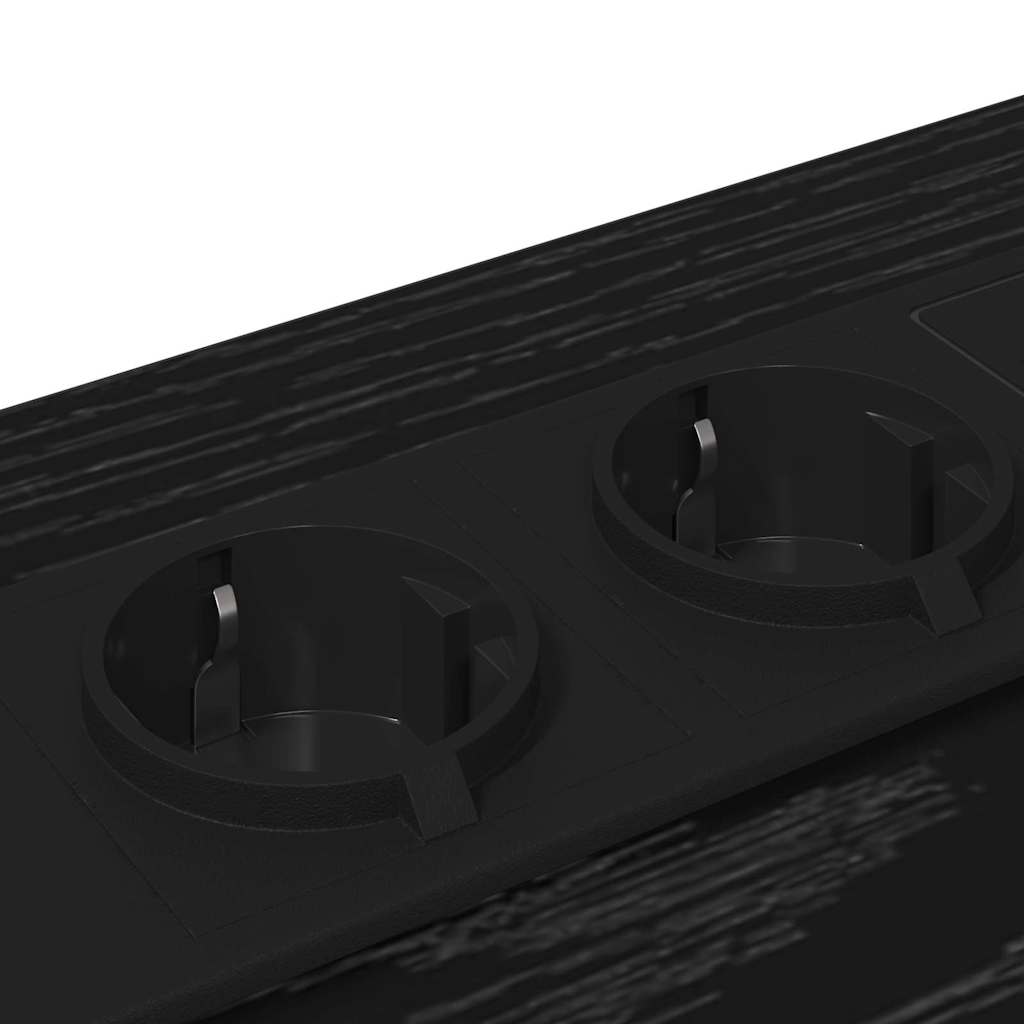 vidaXL Κομοδίνο 2 pcs Μαύρη Οξυά 40 x 31 x 60 εκ. Επεξεργασμένο ξύλο