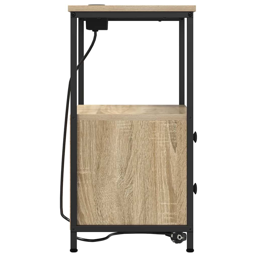 vidaXL Κομοδίνο 2 pcs Δρύς Sonoma 40 x 31 x 60 εκ. Επεξεργασμένο ξύλο