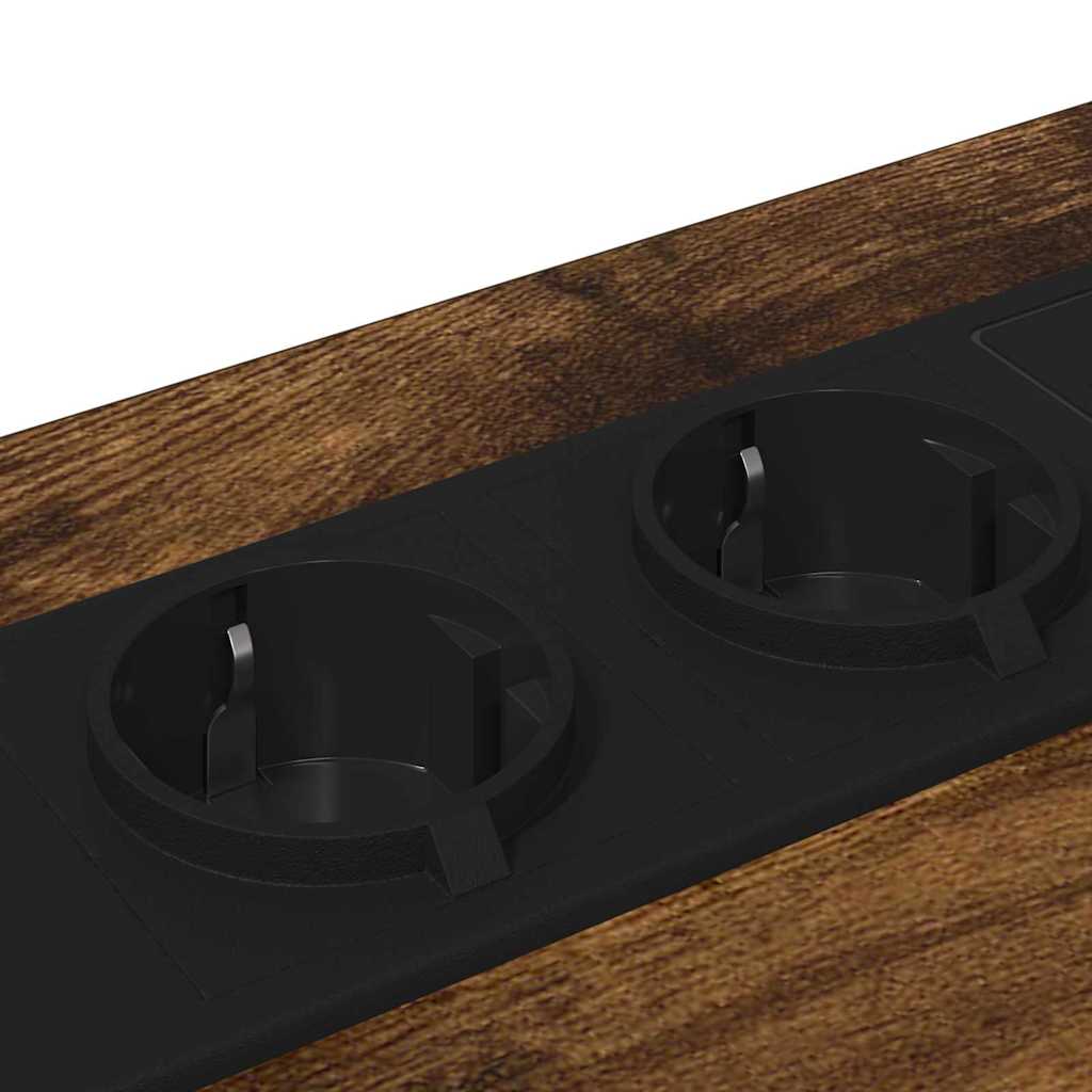 vidaXL Κομοδίνο με συρτάρι 2 pcs Καπνιστό Δρύς 40 x 31 x 60 εκ.