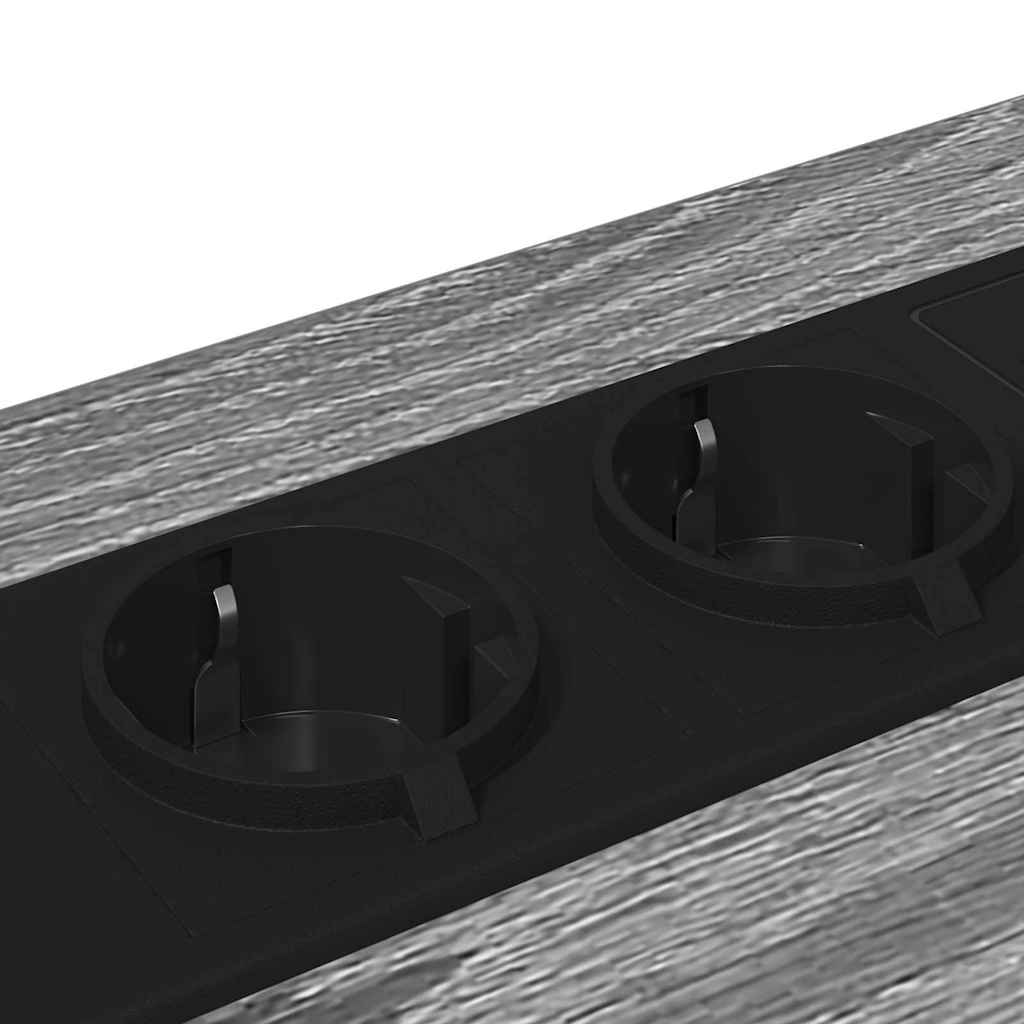 vidaXL Κομοδίνο με συρτάρι 2 pcs Γκρίζο Σονομα 40 x 31 x 60 εκ.