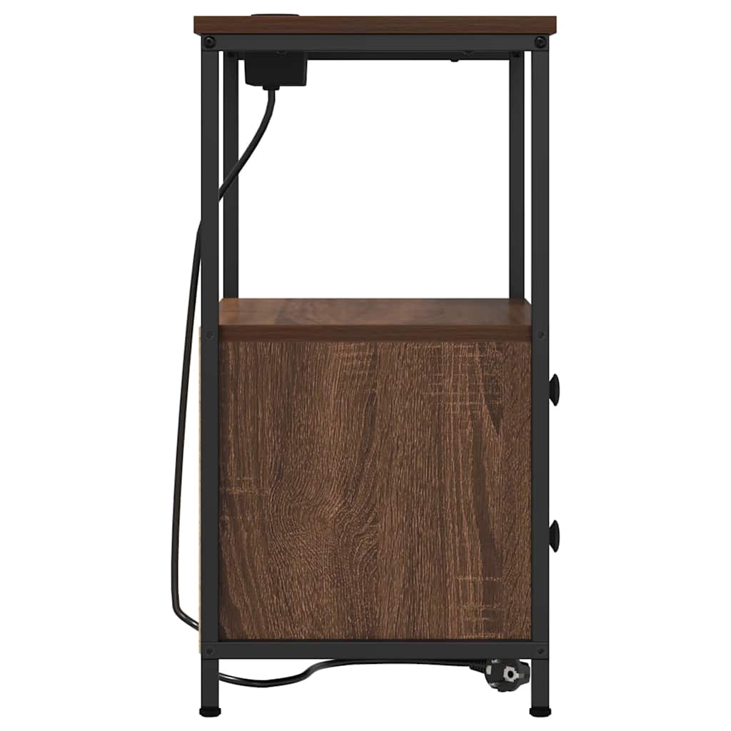 vidaXL Κομοδίνο Καφέ δρυς 40 x 31 x 60 εκ. Επεξεργασμένο ξύλο