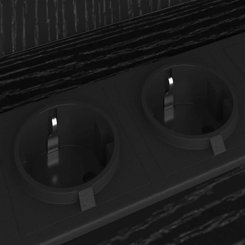 vidaXL Κομοδίνο Μαύρη Οξυά 38 x 31 x 61 εκ Επεξεργασμένο ξύλο