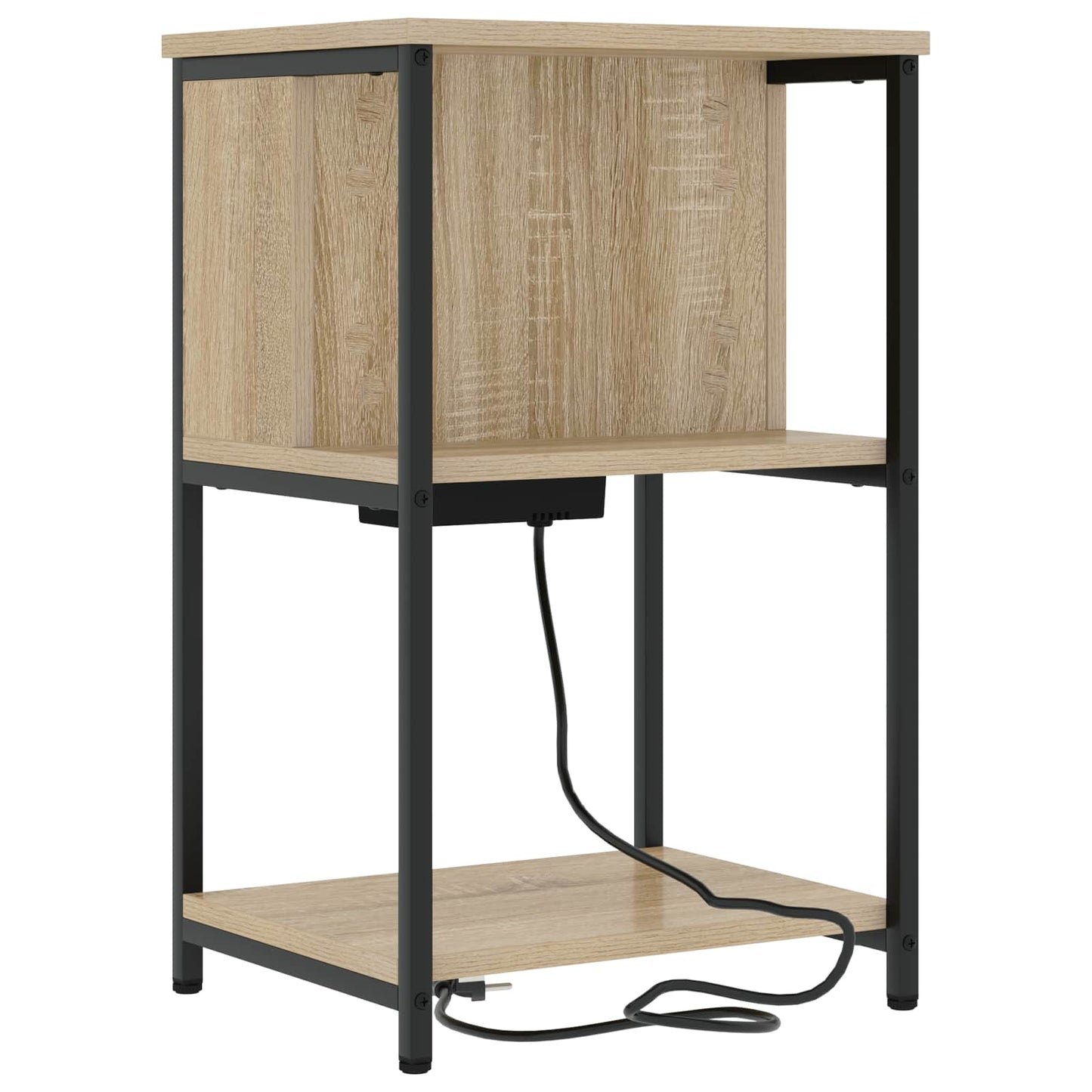 vidaXL Κομοδίνο Δρύς Sonoma 38 x 31 x 61 εκ Επεξεργασμένο Ξύλο
